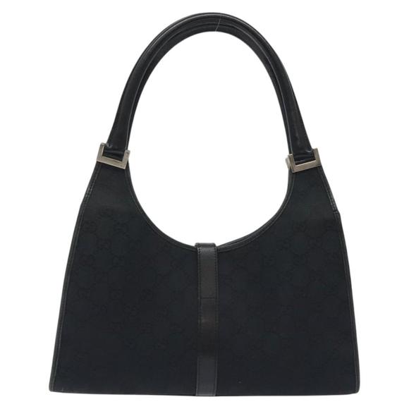 GUCCI GG Canvas Jackie Shoulder Bag Black Silver 002 1067 Auth yk18465 - Picture 3 of 16